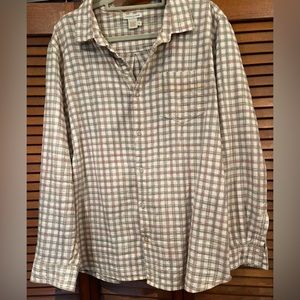 Carbon 2 Cobalt mens XL tan/white collared shirt